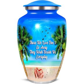 Beach Cremation Urn for Ashes for Women & Men - Beach Urn for Human Ashes - Funeral Urn for Ashes Adult Male & Female - Honor Your Loved Ones with Handcrafted Memorial Urns for Adults