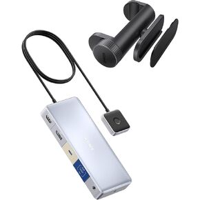 Anker Docking Station, KVM Switch for 2 Laptops, Dual 4K Monitor 554 USB C Docking Station & Anker Hub Mounting Kit with Adjustable Design
