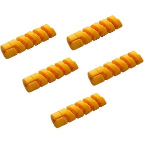 Cable Protector, Spiral Data Cable Protective Sleeve, Orange, 5-Pack