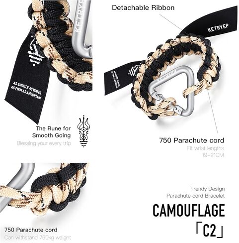 Paracord Bracelets Rope Bracelet for Men and Women, the Perfect Accessory Match for Lovers of Hiking, Camping, Fishing and Hunting! in Kuwait