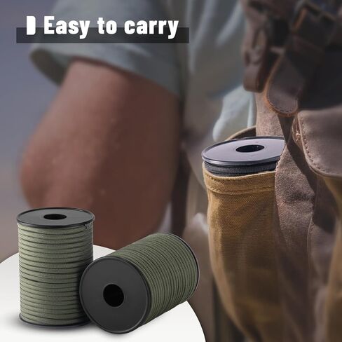 550 Paracord Rope,100ft/330ft 9 Strand Parachute Cord 4mm,Tactical Paracord Rope para Cord Lanyard for Climbing,Tent,Camping,Hammock,Clothsline,Hiking,Fishing,Survival Bracelet in Kuwait