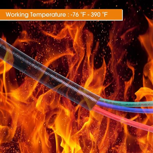 Silicone Fiberglass Cable Sleeve - Waterproof, Insulation and Cord Protector High Temp Heat Shield Sleeve Wire Tube (3/4'' - 18Foot) in Kuwait