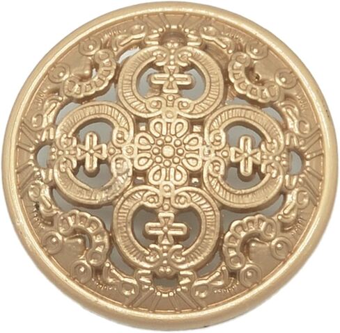 20PCS Clothes Button - Retro Hollow Sewing Button Shank Round Shaped Metal Button Set for Men Women Blazer, Coat, Uniform, Shirt, Suit and Jacket (Light Gold, 20mm) in Saudi Arabia