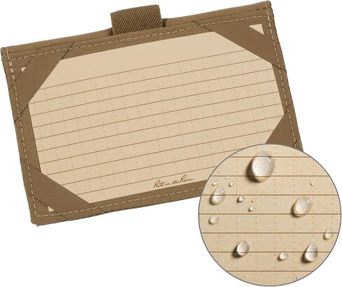 Rite in the Rain Weatherproof Index Card Wallet: Tan CORDURA® Fabric Cover, 25 Tan 3" x 5" Index Cards (No. C991T) in Saudi Arabia
