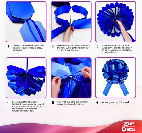 Zoe Deco Big Car Bow (Metallic Red, 18 inch, 2 PK) Gift Bows, Giant Bow for Car, Birthday Bow, Huge Car Bow, Car Bows, Big Red Bow, Bow for Gifts, Christmas Bows for Cars, Gift Wrapping, Big Gift Bow in Saudi Arabia