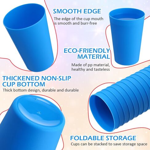 60 Pieces Plastic Cups Kids 8.5 oz Reusable Plastic Cups Children Drinking Cups Juice Tumblers for Toddler Adults for Parties School (Blue, Light Green, Rose Red, Pink, Sky Blue, Lavender) in Kuwait