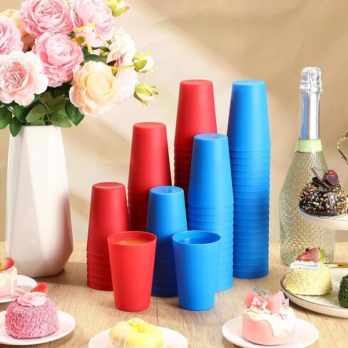 60 Pieces Plastic Cups Kids 8.5 oz Reusable Plastic Cups Children Drinking Cups Juice Tumblers for Toddler Adults for Parties School (Blue, Light Green, Rose Red, Pink, Sky Blue, Lavender) in Kuwait