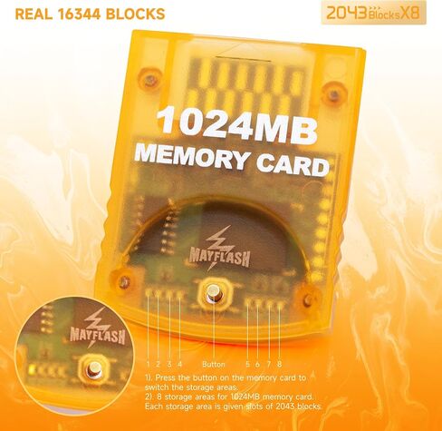 MAYFLASH 1024MB(16344 Blocks) Memory Card for Gamecube and Wii in Kuwait