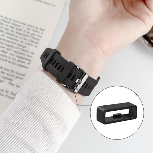 Band keepers Compatible with Garmin Vivoactive 5 3 /Forerunner 645 245 45 55/Venu Sq/Vivomove/Fenix 7S 6S 5S Watch Bands, 20mm Silicone Replacement Watch Band Loop/Holder/Retainer in Kuwait