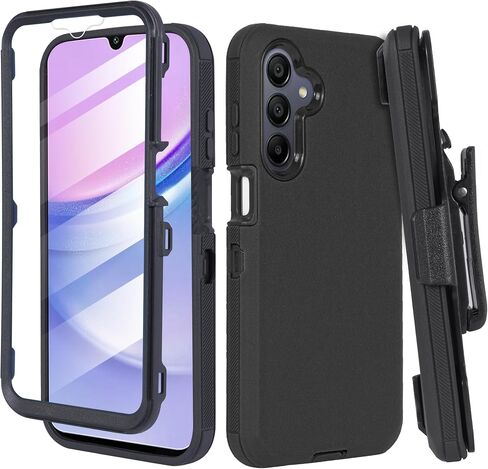Compatible for Samsung Galaxy A16 5G Phone Case, Built in Screen Protector, Belt Clip Holster Heavy Duty Defender Case Dustproof Shockproof Protection (Camo Green) in Saudi Arabia