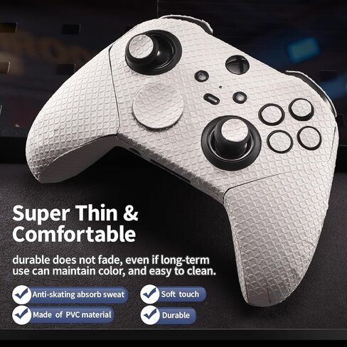 يسيطر على وحدة تحكم Immoenuc لـ Microsoft Xbox Elite Series 2 الشريط المضاد للانزلاق ، اللصق الذاتي ، مسبقًا ، ملحقات وحدة تحكم Xbox كاملة المقاومة للعرق (أسود) in Saudi Arabia