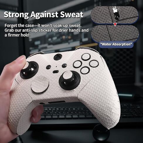 يسيطر على وحدة تحكم Immoenuc لـ Microsoft Xbox Elite Series 2 الشريط المضاد للانزلاق ، اللصق الذاتي ، مسبقًا ، ملحقات وحدة تحكم Xbox كاملة المقاومة للعرق (أسود) in Saudi Arabia