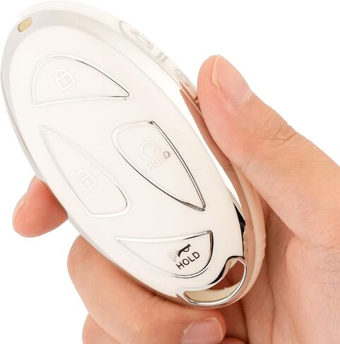 غطاء مفتاح Hyundai Key fob، جراب غطاء مفتاح سيارة ناعم من مادة TPU لملحقات 2022-2024 Hyundai Loniq Elantra Sonata Santa fe Tucson Santa Cruz Palisade Veloster Accent (7 أزرار) in Saudi Arabia