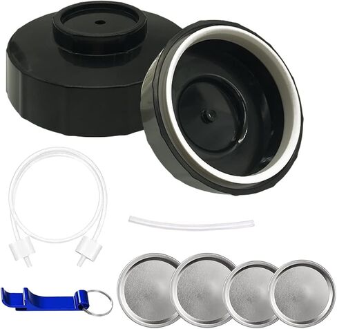 Mason Jar Sealer Kit For Foodsaver Vacuum Sealer Electric Vacuum Pump Food Vacuum Sealer Food Jar Protector Vacuum Seal Kit for Wide Mouth and Regular Mouth Mason Jars (9). in Saudi Arabia