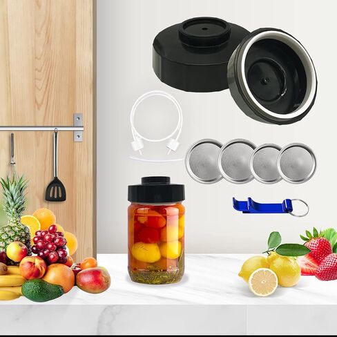 Mason Jar Sealer Kit For Foodsaver Vacuum Sealer Electric Vacuum Pump Food Vacuum Sealer Food Jar Protector Vacuum Seal Kit for Wide Mouth and Regular Mouth Mason Jars (9). in Saudi Arabia