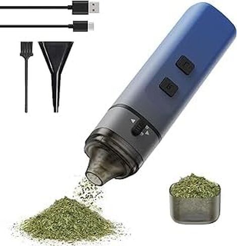 Portable Electric Grinder Best Automatic Spice Mill Grinder, 1/1.5g Capacity, USB Rechargeable, Aluminum Alloy and Plastic(Gradient Blue-Gray) in Saudi Arabia