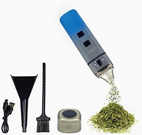 Portable Electric Grinder Best Automatic Spice Mill Grinder, 1/1.5g Capacity, USB Rechargeable, Aluminum Alloy and Plastic(Gradient Blue-Gray) in Saudi Arabia
