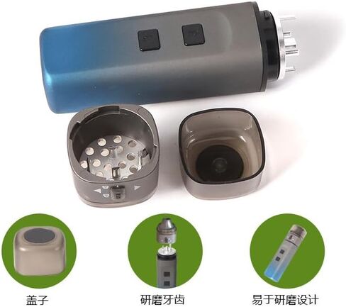 Portable Electric Grinder Best Automatic Spice Mill Grinder, 1/1.5g Capacity, USB Rechargeable, Aluminum Alloy and Plastic(Gradient Blue-Gray) in Saudi Arabia