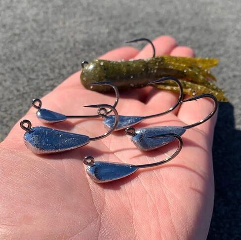 Mini Pro Tube Head - 4 Pack - Finesse Bass Fishing - Finesse Tube Jig Head - خطاف حاد للغاية in Kuwait