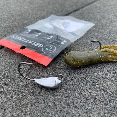 Mini Pro Tube Head - 4 Pack - Finesse Bass Fishing - Finesse Tube Jig Head - خطاف حاد للغاية in Kuwait