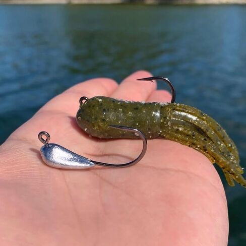 Mini Pro Tube Head - 4 Pack - Finesse Bass Fishing - Finesse Tube Jig Head - خطاف حاد للغاية in Kuwait