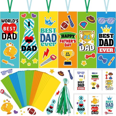 36 Sets Happy Mother's Day Craft Kit for Kids DIY Mom Bookmark Sticker Scenes Make Your Own Craft Gifts World's Best Mom Craft Bulk for Classroom School Home Mother's Day Party Favor Supplies in Saudi Arabia