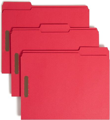 Smead Fastener File Folders, 50 Count, Green, Reinforced 1/3-Cut Tabs, 2 Fasteners, Letter Size (12140) in Kuwait