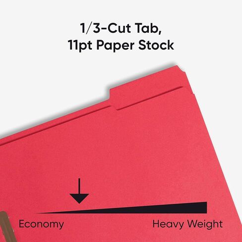 Smead Fastener File Folders, 50 Count, Green, Reinforced 1/3-Cut Tabs, 2 Fasteners, Letter Size (12140) in Kuwait