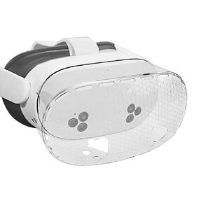 Geekria VR Headset Protective Shell Compatible with Meta Quest 3S, Light & Durable Front Face Cover Accessories, Anti-Scratch Dust-Proof Full Protection (Clear)