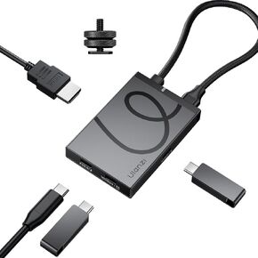 ULANZI H1 USB C Hub Docking Station 4k HDMI Monitor, PD 100W Charging Dual 10Gbps USB 3.2 Date Transfers, 1/4" Thread with Cold Shoe Mount for iPhone iPad MacBook Air Video Recording