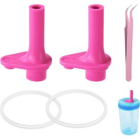 5pcs Replacement Bite Valve Set for Zak Designs Kelso, Silicone Straw Replacement Bite Valve with Gasket and Tweezers Cup Replacement Parts Compatible with Zak Designs Kelso 15 oz