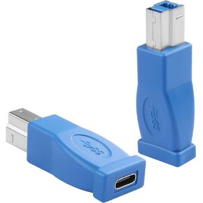 GINTOOYUN 2PCS USB 3.0 to B Adapter USB Printer Adapter 3.0 Male to B Female Compatible with Printers,Docking Station,External Hard Drivers,Scanner,USB Hub and More Devices