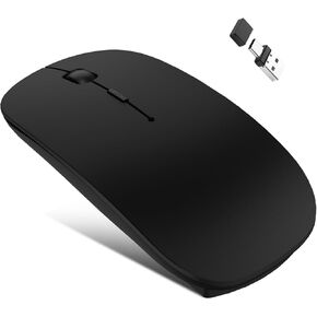 Wireless Mouse Jiggler - Bluetooth Mouse with Build-in Undetectable Mouse Mover, Silent Bluetooth Mice, Rechargeable Wireless Mouse for iPad Pro/MacBook Pro/Laptop/PC/Computer (Rose Pink)