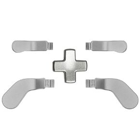 5Pcs Elite 2 Metal Paddles for Xbox Elite Series 2 Controller, Elite Series 2 Core Controller Parts, D-pad Paddles Replacement for Xbox Elite Series 2/2 Core Controller Includes 4 Paddles,1 D pads(Silver)