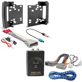 NuIth Double DIN Radio Installation Dash Kit W/Radio Wire Harness + Amp Amplifier Wiring for 2007-2016 Dodge/Jeep/Chrysle