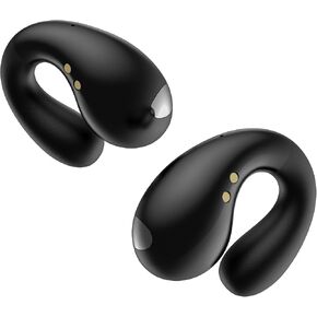 Ultra Open-Ear-Earbuds اللاسلكي Bluetooth-سماعات مقطع مقطع ، سماعات صغيرة توصيل العظام مع تصميم مقاوم للماء ، أسود غير لامع