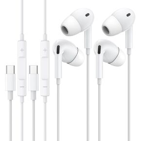 2 Pack iPhone Earbuds Wired Headphones in-Ear Bass Stereo with Microphone & Volume Control Headsets Earphones,Compatible with iPhone 14/13/12/11/XR/XS/X/8/7/SE/Pro/Max,Support All iOS System