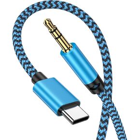 iPhone 16 Aux Cord for Car, [3.3ft] USB-C to 3.5mm Audio Auxiliary Jack Cable C-Type Headphone Car Stereo Cord for iPhone 16e/16 Plus/16 Pro/16 Pro Max/15, Samsung Galaxy S25 Ultra/S24 FE/S23 +