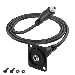 MEIRIYFA 3.5mm TRRS to D-Type Panel Mount Audio Extension Cable, 3.5mm 1/8" TRRS Male to D-Type Female 4 Pole Plug Stereo Headphone Cable for Headset, Laptop, Microphone - 53CM