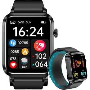 Blood Pressure Smart Watch with Air Bag Cuff, Voice Broadcast,24/7 Heart Rate Blood Oxygen Sleep Respiration Rate Health Monitor,1.92“ lPS Color Screen