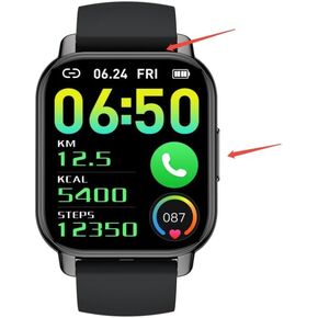 Smart Watch for Men Women(Answer/Make Call), 1.85" HD Touch Screen Fitness Watch with 24/7 Heart Rate Sleep SpO2 Monitor, 100+Sport Mode Activity Trackers for Android iOS, IP68 Waterproof, Black