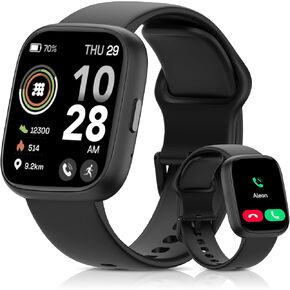 Watch Smart Watch for Men Women و Bluetooth Calling ، 1.83 "HD Touch Screen Litness Tracker و 100+ أوضاع رياضية و DIY Dial و Sleep Leats Monitor و IP68 مقاوم للماء ، متوافق مع Android & iOS