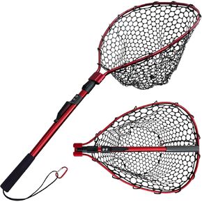 Fishing net (Foldable 11.81, Red, 38in)