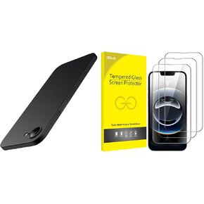 JETech iPhone 16e 2025 Slim Case and Full Coverage Screen Protector Bundle
