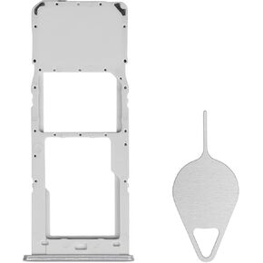 for Samsung Galaxy A23 5G Sim Card Tray Replacement (Single SIM Version) - Silver Card Tray Slot Holder Bracket Adapter with Needle Ejector for A23 5G SM-A236U A236U1