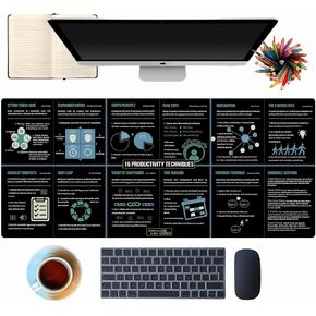 Floral Desk Matt for Desktop, Office Desk Pad Floral Pattern, Floral Desk Mat, Big Desk Pad, Extended Gaming Mouse Pad