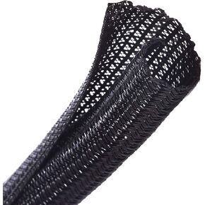 25ft - 3/4 inch Cord Protector Tubing Cable Sleeve Split Sleeving for USB Cable Power Cord Audio Video Cable – Protect Cat from Chewing-WTB