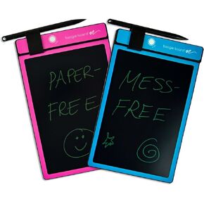Boogie Board Basics Reusable Writing Pad, 2-Pack – Digital Drawing Tablet, LCD Writing Pad with Instant Erase and Stylus Pen – Ideal for Writing, Drawing, and Note-Taking