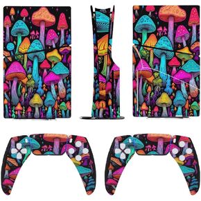 Sticker Skin for Model 5 Slim Disc Mushroom Skin Accessories Cover Skins Anime Vinyl Cover Sticker Full Set for Model5 Slim Disk Edition