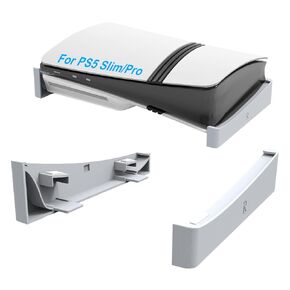 JDDWIN PS5 Slim/PS5 Pro Horizontal Stand for Disc & Digital Editions Console, Stable PS5 Accessories Base Stand Space-Saving & Secure and Sleek Design for PlayStation 5 Slim/Pro Console